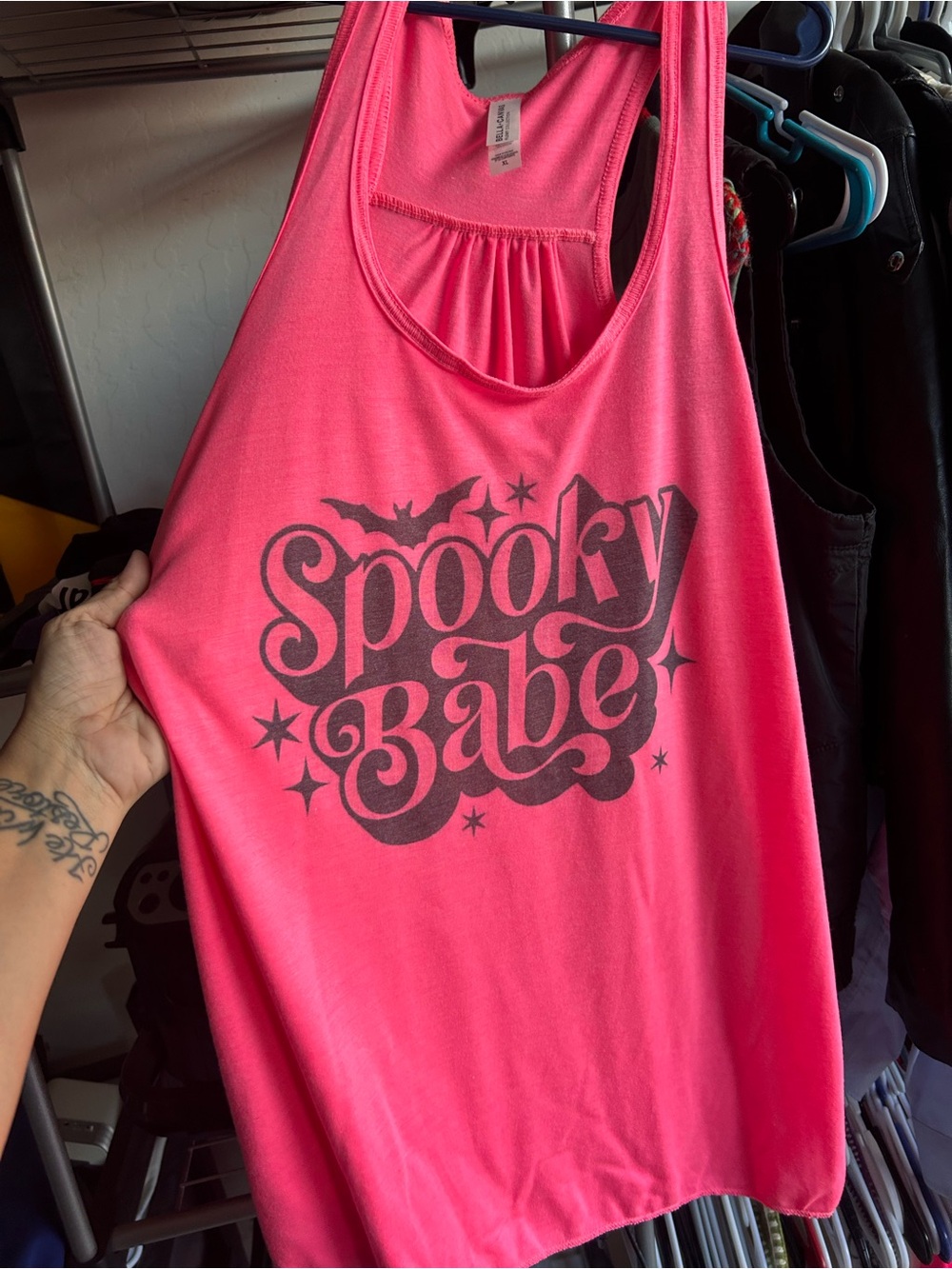 Bella Canvas Hot Pink 'Spooky Babe' Graphic Tank